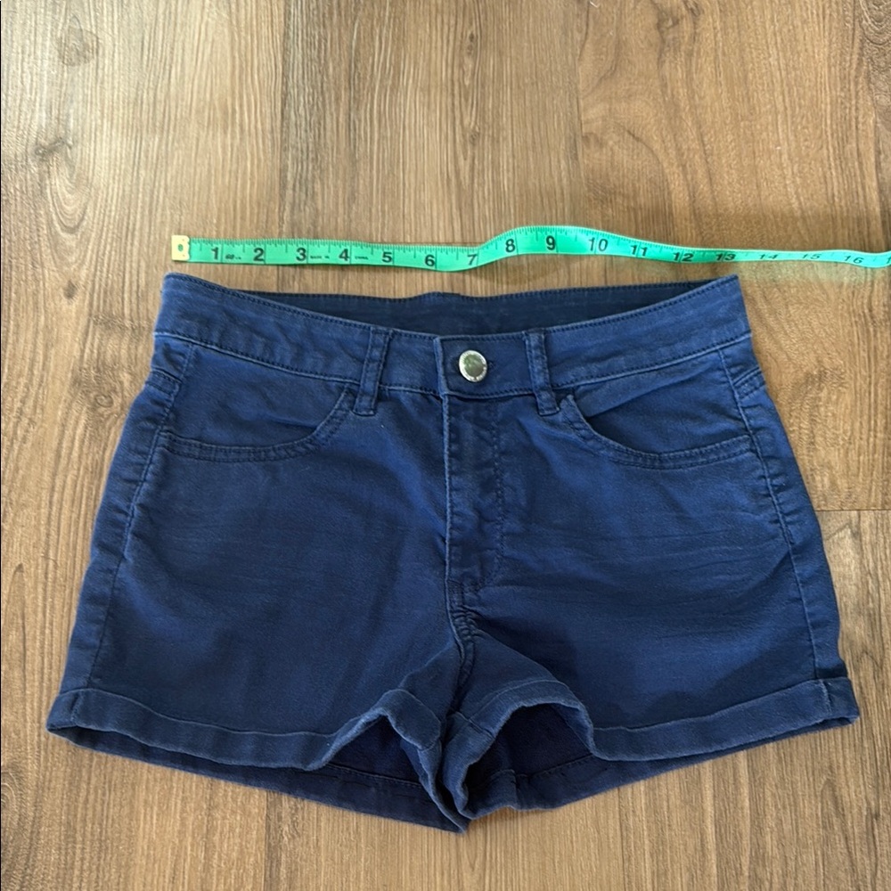 Divided H&M navy blue denim shorts 6